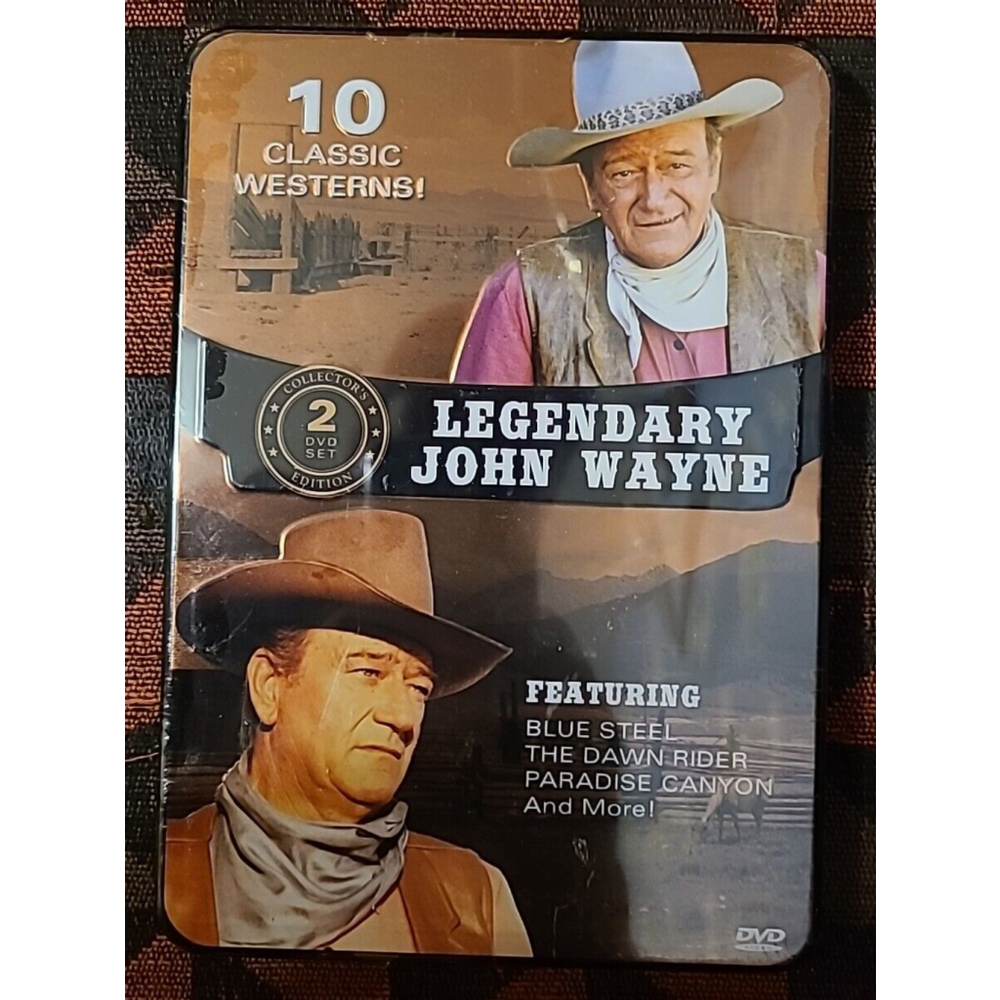 Legendary John Wayne (DVD, 2012, 2-Disc Set, Tin Case) New Sealed 10 Movies